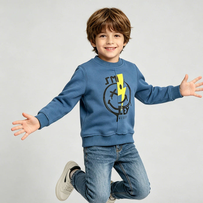 Blue Lightning Bolt Knit Jogger Set
