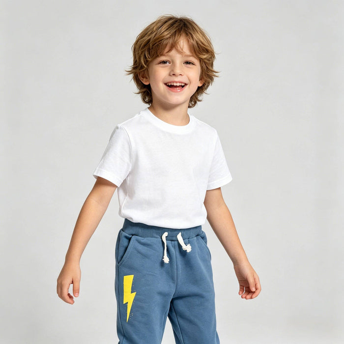 Blue Lightning Bolt Knit Jogger Set