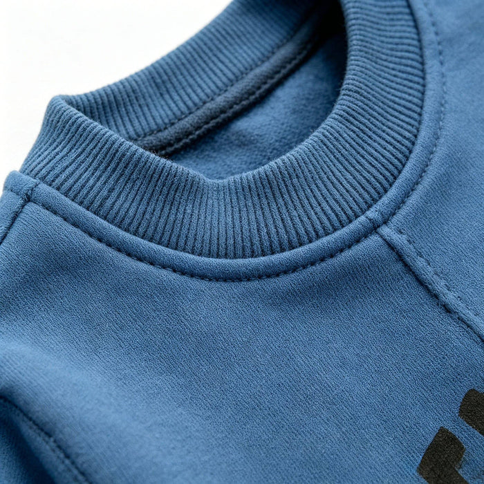 Blue Lightning Bolt Knit Jogger Set