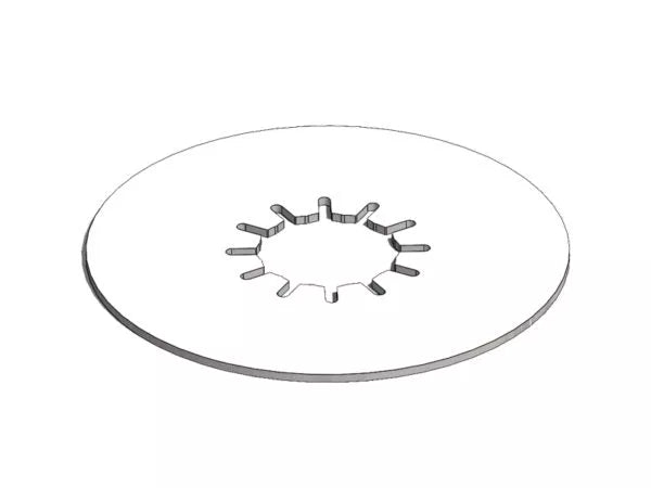 White Plastic 5th Wheel Lube Plate BXR9004 - 3D Render Angle | United RV Parts