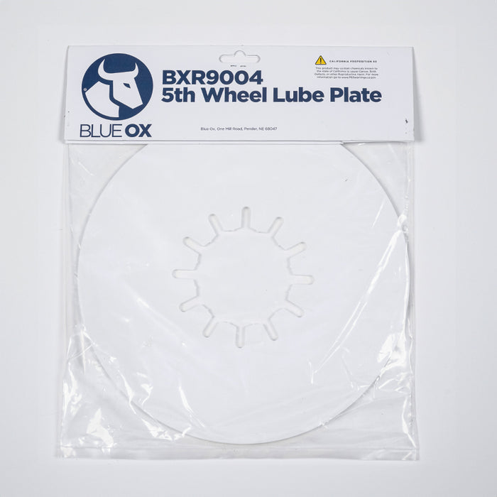 Blue Ox BXR9004 5th Wheel Lube Plate in Original Retail Packaging - Front View | United RV Parts