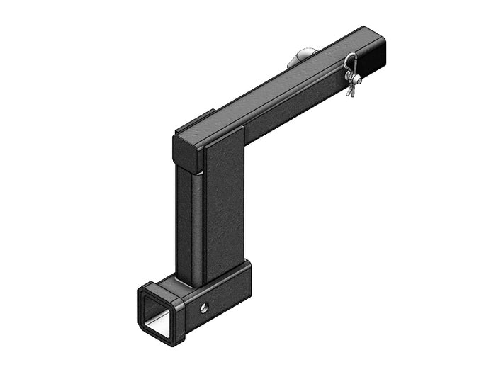 Blue Ox BX88132 10-Inch Drop Receiver with 5/8-Inch Pin and Clip - Technical Diagram | United RV Parts