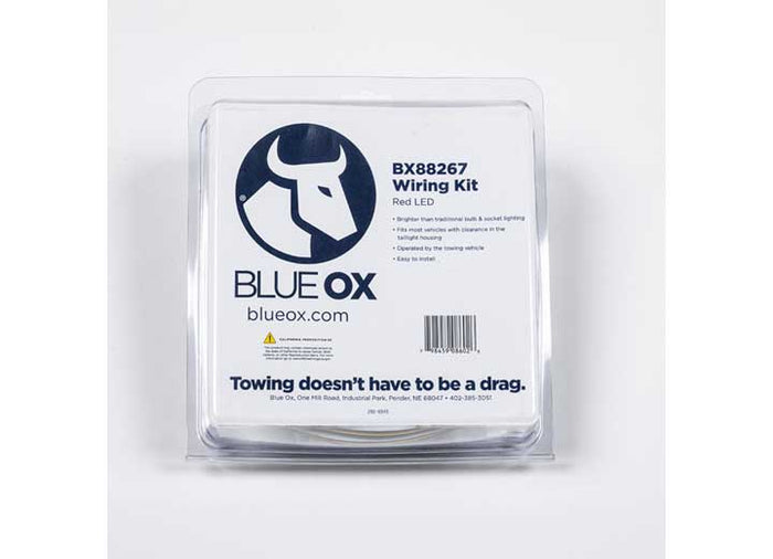 Blue Ox BX88267 Red LED Wiring Kit - Retail Packaging Front View | United RV Parts