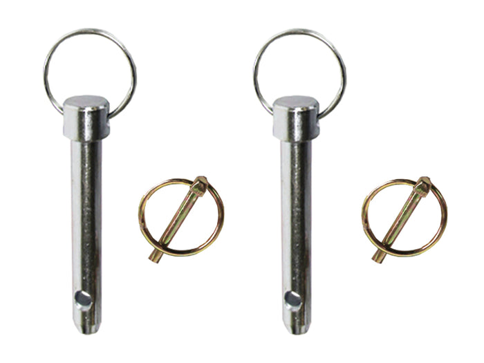 Blue Ox BX88219 1/2" Self-Retaining Pin Kit - 2 Pins with Rings, Front View | United RV Parts