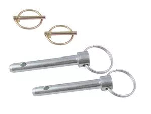 Blue Ox 1/2" Tow Bar Retaining Pins with Gold Locking Rings - Side View | United RV Parts