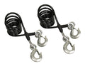 Blue Ox BX88197 Black Plastic Coated Safety Cables Kit Pair - Front View | United RV Parts