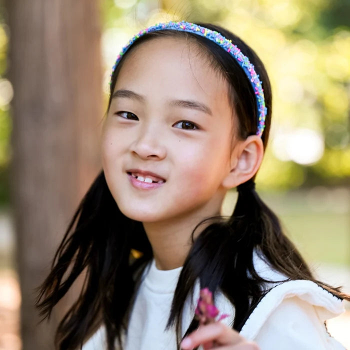 Blue Sprinkles Thin Headband
