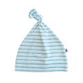 Blue Stripe Bamboo Knot Hat