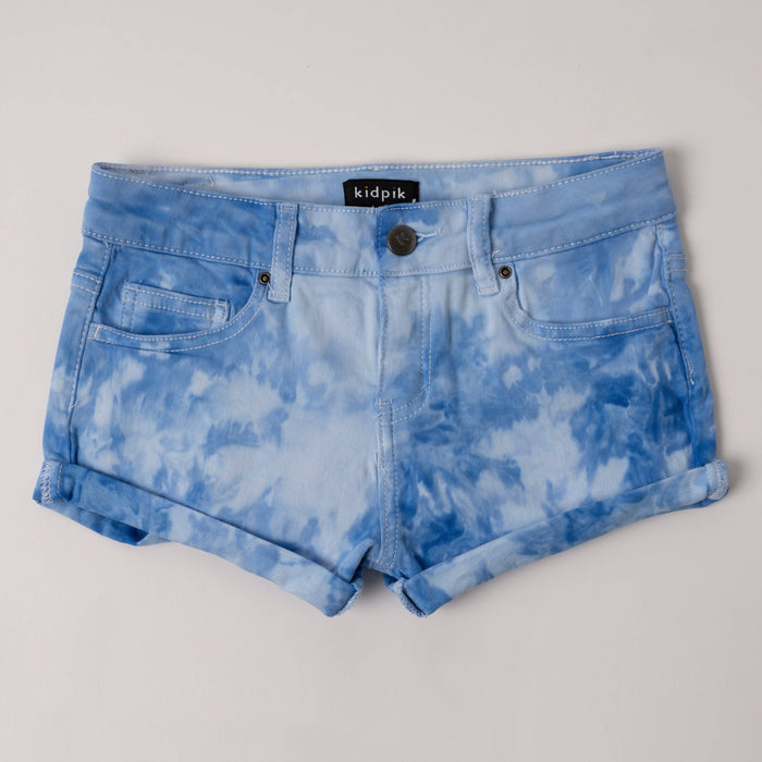 Blue Tie Dye Cuffed Short