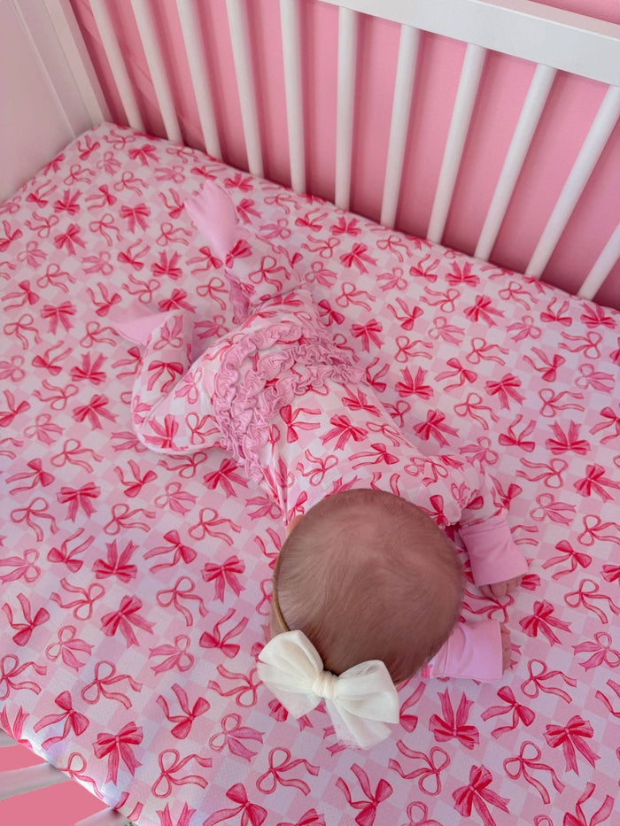 Bow Checkered Charm Dream Ruffle Romper