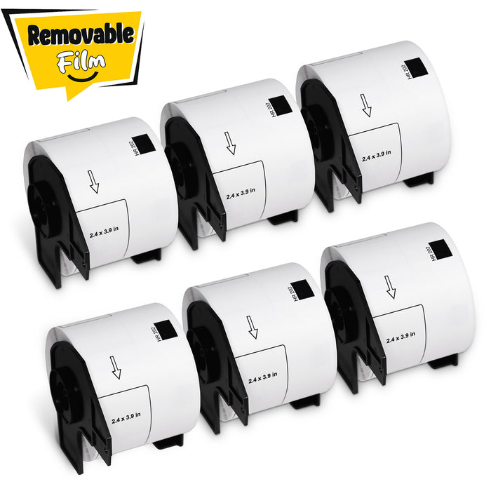 Brother DK-1202 Removable Film Shipping Labels 2.4" x 3.9"