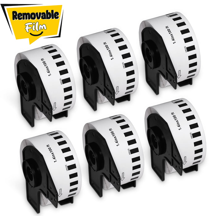 Brother DK-2225 Removable Film Continuous Labels 1.4" x 100'