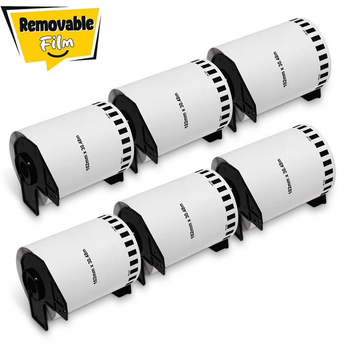 Brother DK-2243 Removable Film Continuous Shipping Labels 4" x 100'