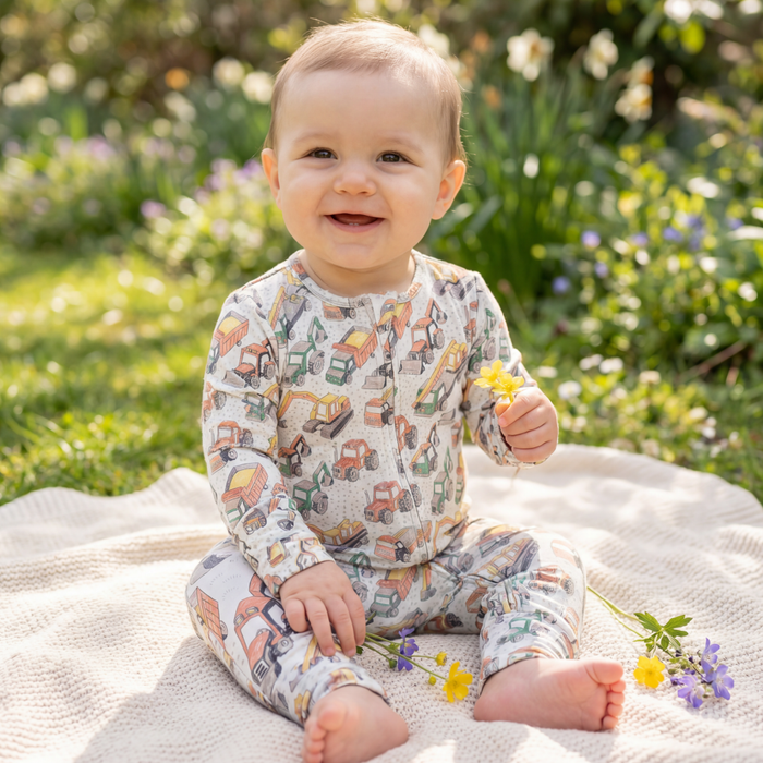 Busy Building Bamboo Convertible Romper