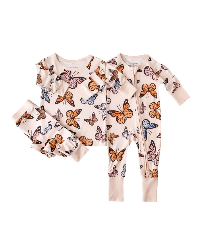 Butterflies Bamboo Zip Romper