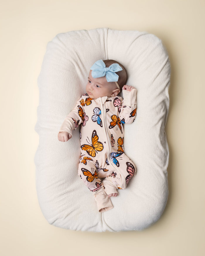 Butterflies Bamboo Zip Romper