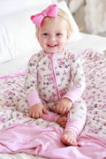 Caddie Crew Pink Convertible Bamboo Zip Romper