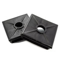 Black Polyethylene RV Bumper Caps 2-Pack Top View - Camco 40303 4x4 Vented | United RV Parts
