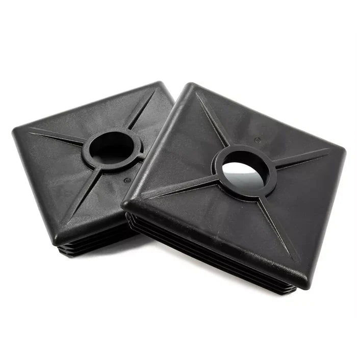 Black Polyethylene RV Bumper Caps 2-Pack Top View - Camco 40303 4x4 Vented | United RV Parts