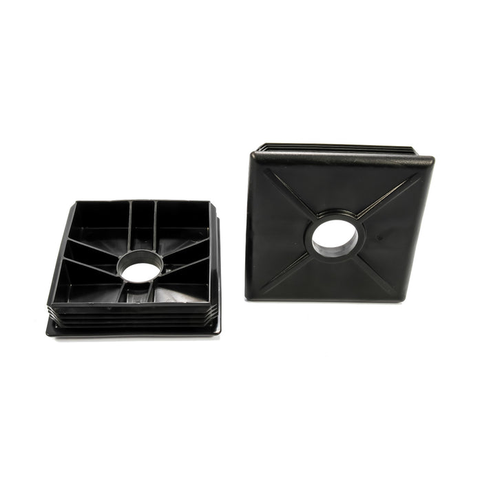 Black RV Bumper Cap Interior Grid Detail and Vented Hole - Camco 40303 Bottom View | United RV Parts