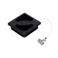 Black Camco RV Bumper Cap with Saver Cable - Angled View | United RV Parts