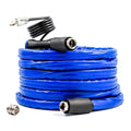 Blue Camco Heated Drinking Water Hose Coiled with Black Power Cord - Product View | United RV Parts