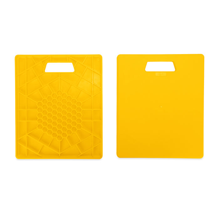 Yellow Plastic Stabilizer Jack Pads - Top and Bottom Views | United RV Parts