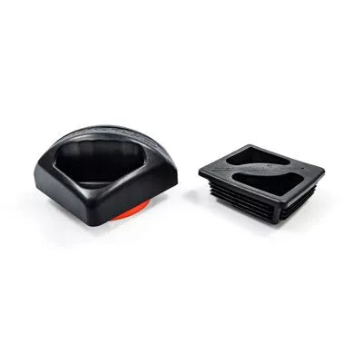 Black Camco Magnetic RV Bumper Cap Set - Two Piece Side View | United RV Parts