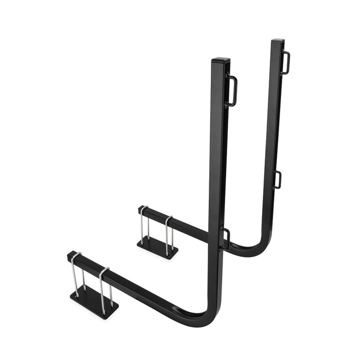 Black Steel Camco Rhino Bumper Mount Tote Tank Holder - Front View | United RV Parts