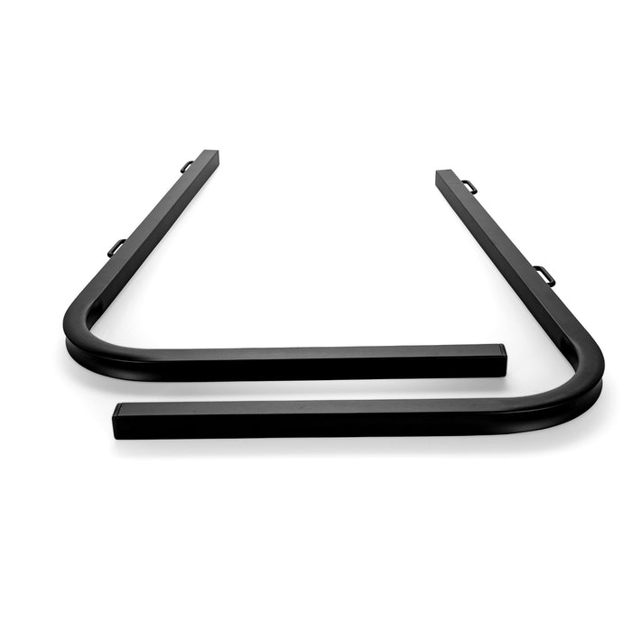 Black Steel RV Bumper Tote Tank Mount - Top View | United RV Parts