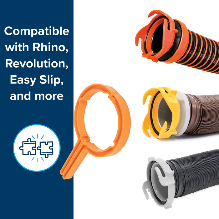 Orange Camco Sewer Wrench Compatible with RhinoFLEX Hoses - Detail View | United RV Parts