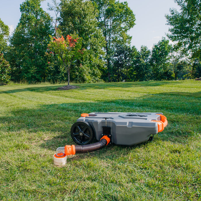 Camco Rhino Portable Holding Tank - Outdoor Lifestyle Setting | United RV Parts