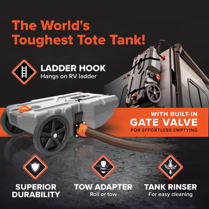 Camco Rhino Toughest Tote Tank Marketing Graphic - Features Display | United RV Parts