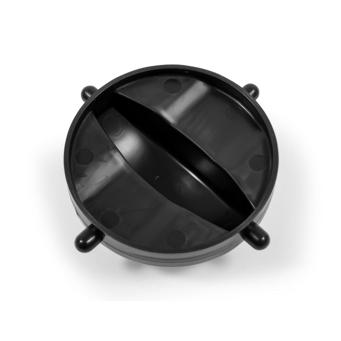 Black RV Waste Hose Storage Cap - Interior Cross Bar Detail | United RV Parts