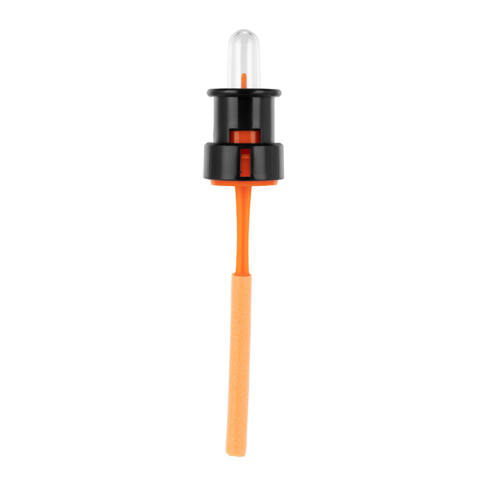 Black Orange RV Tank Fill Gauge with Dipstick - Front View | United RV Parts