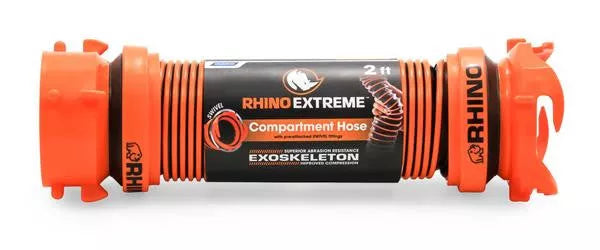 Orange Black Camco RhinoEXTREME 2ft Sewer Hose - Straight View | United RV Parts