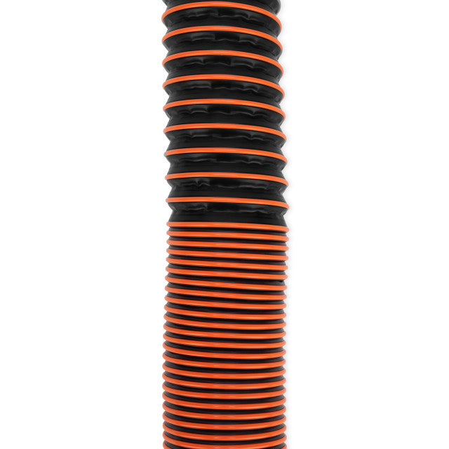 Orange Black Flexible Sewer Hose - Close-up Corrugated Wall Detail | United RV Parts