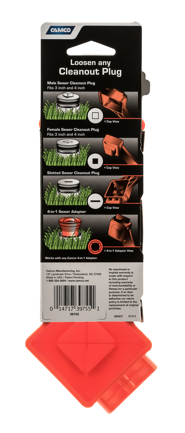 Camco 39755 Package Back with Compatibility Chart and Instructions | United RV Parts