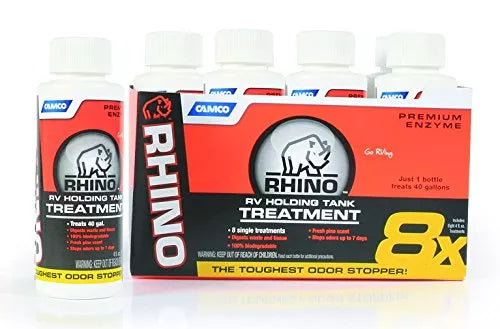 Camco RhinoFLEX Premium Enzyme RV Holding Tank Treatment 8-Pack with Pine Scent | United RV Parts