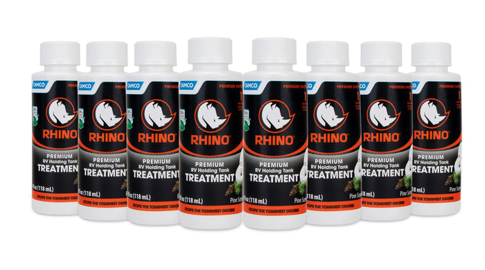 Black Camco RhinoFLEX Premium RV Tank Treatment 4oz Bottles - Product Array | United RV Parts