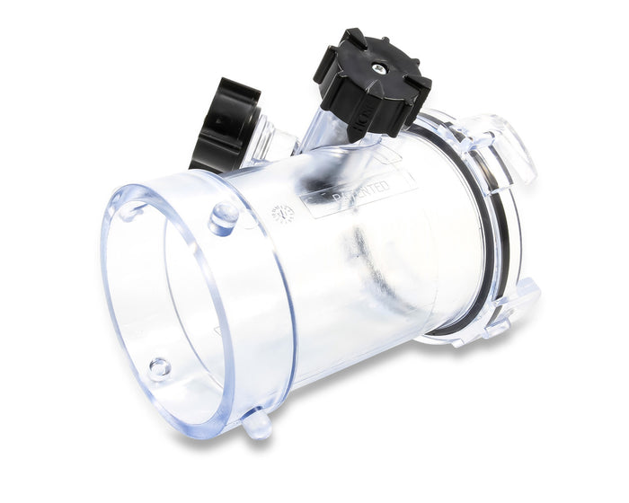 Clear Polycarbonate Camco Dual Flush RV Sewer Hose Rinser - Side Profile with Dual Ports | United RV Parts