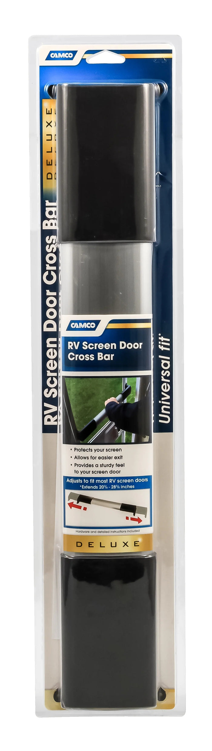 Camco RV Screen Door Cross Bar Deluxe 42188 - Retail Package Front | United RV Parts