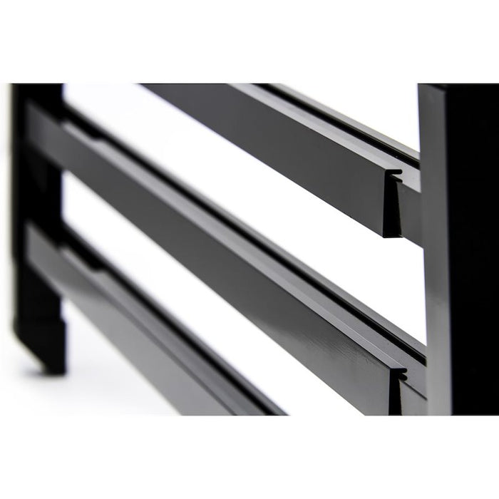 Black RV Screen Door Push Bar - Close-Up Rail Detail | United RV Parts