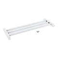 White Plastic RV Screen Door Push Bar with Mounting Screws - Angle View | United RV Parts