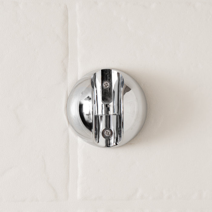 Chrome Wall Mount Bracket Close-Up Detail for Camco RV Handheld Shower Head Kit 43713 | United RV Parts