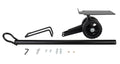 Black Steel Camco Steerable Wheel Kit Components - Flat Lay with Hardware | United RV Parts