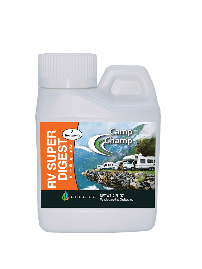 White Camp Champ RV Super Digest 4 oz Holding Tank Odor Control - Front Label Detail | United RV Parts