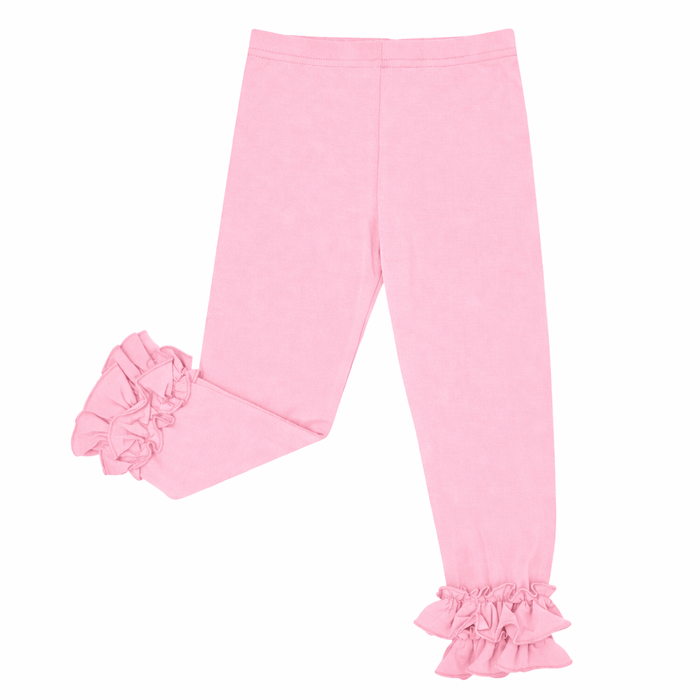 Candy Pink Ruffle Bottom Bamboo Legging