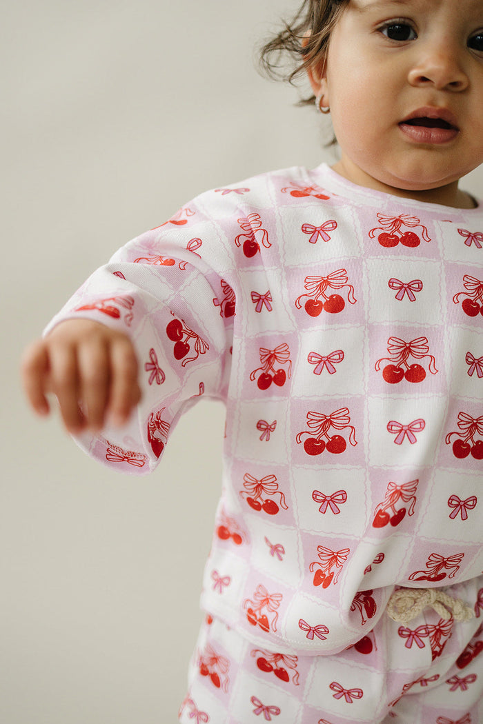 Checkered Cherry Shorts Set