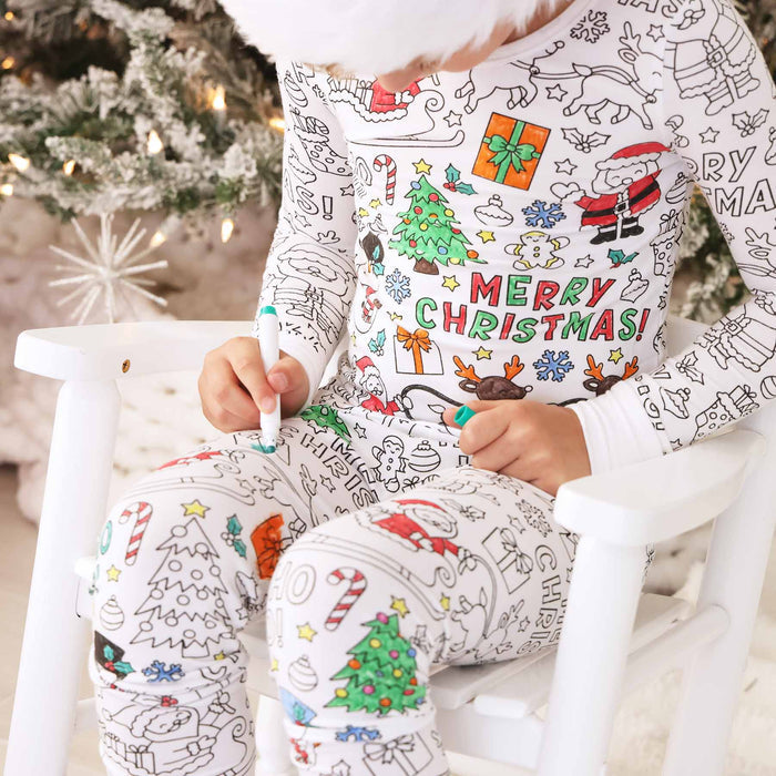 Christmas Colorable Pajama Set